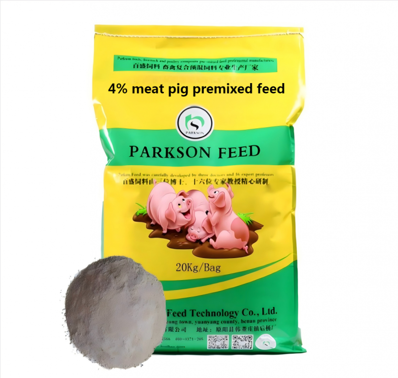4% voer voor het kweken van varkens.